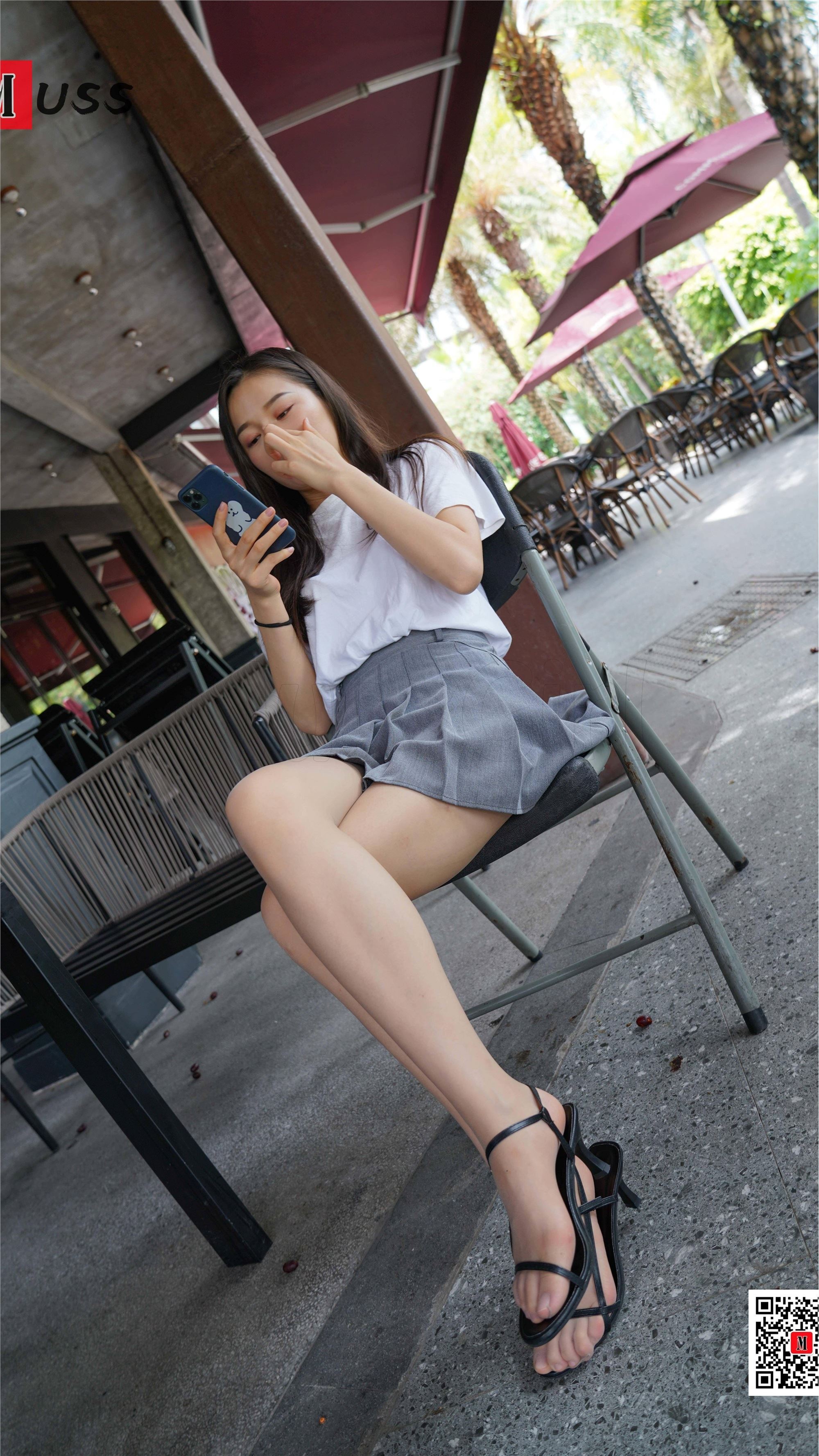 MussGirl慕丝女郎  NO.179 百褶裙凉高肉丝